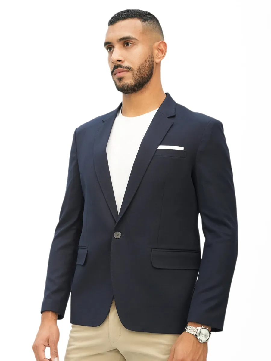 Blazer de Lino color Azul noche - Imagen 3
