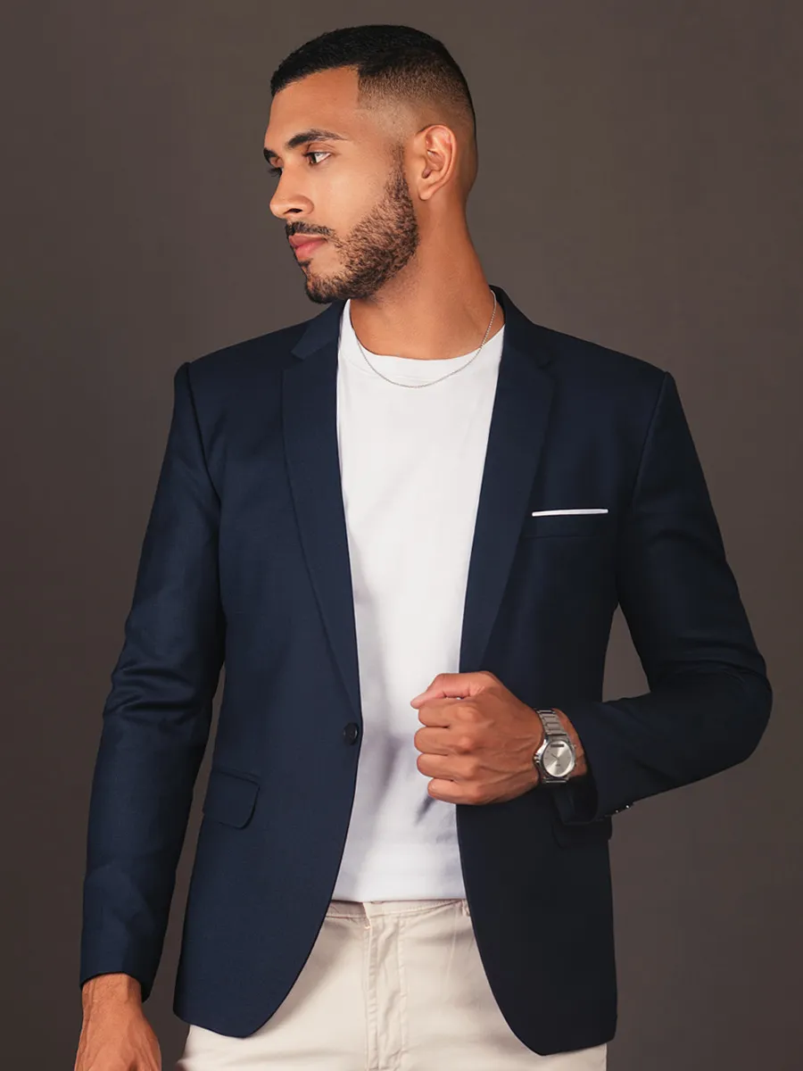 Blazer de Lino color Azul noche